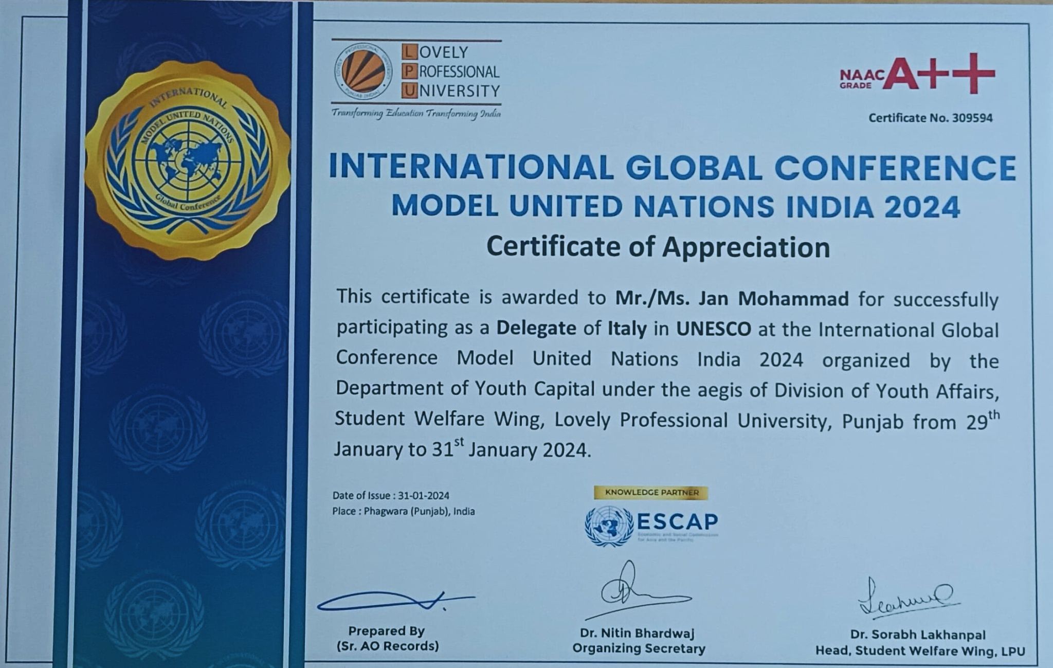 International Global Conference MUN 2024