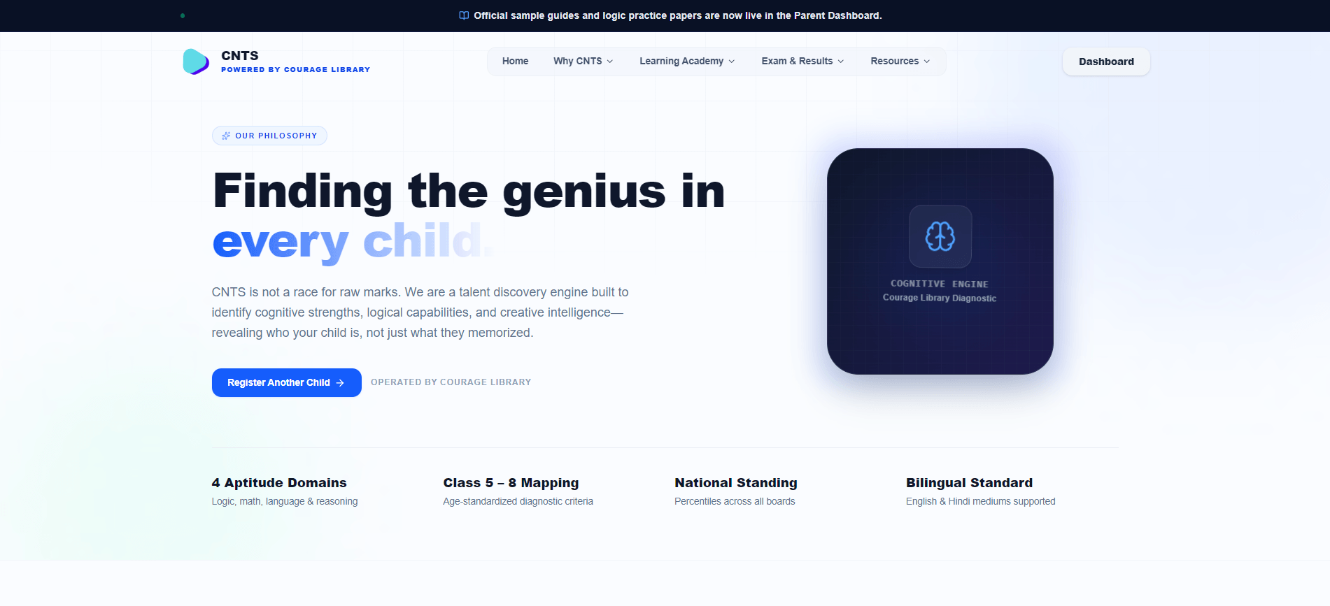 Courage CNTS bulk registration grid