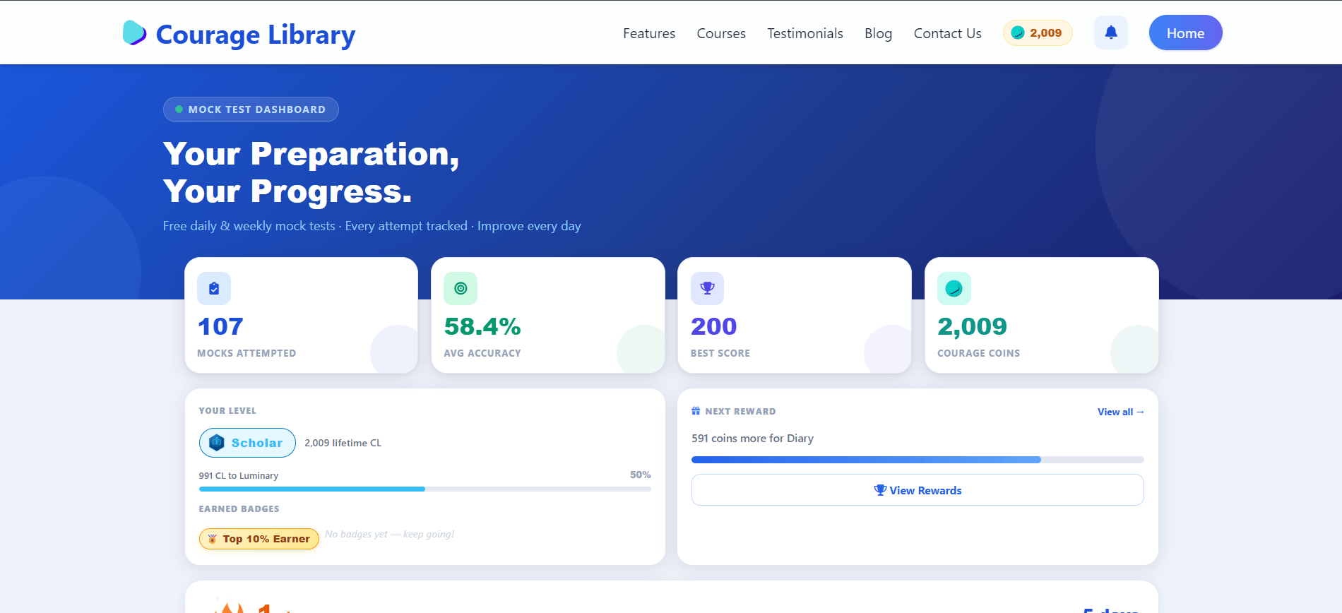Courage Library test engine